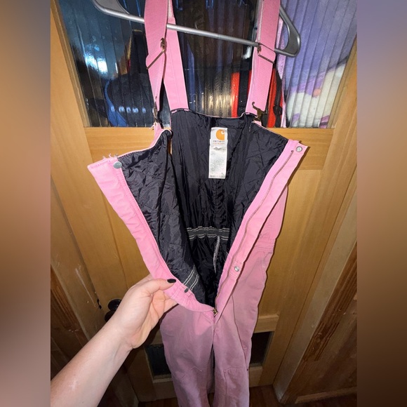 Carhartt Insulated Overalls Bibs Womens WR027 PKR Pink Rose 6x32 Double Knee - Picture 3 of 6